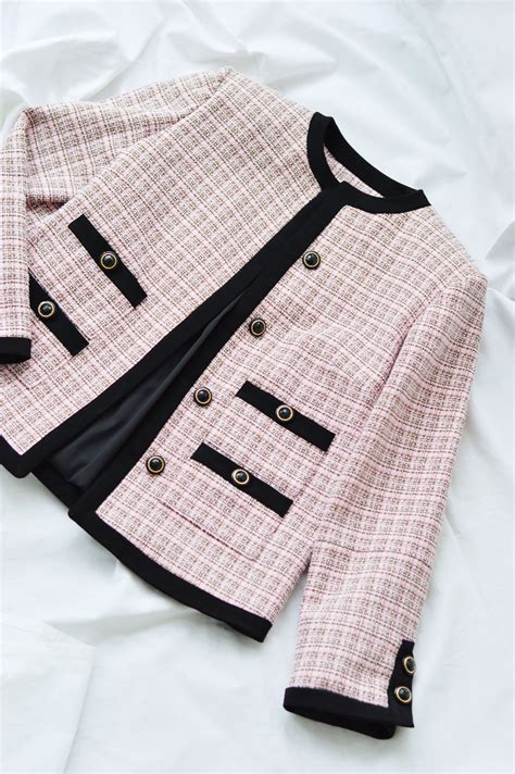 chanel inspired blazer|chanel blazer fabric.